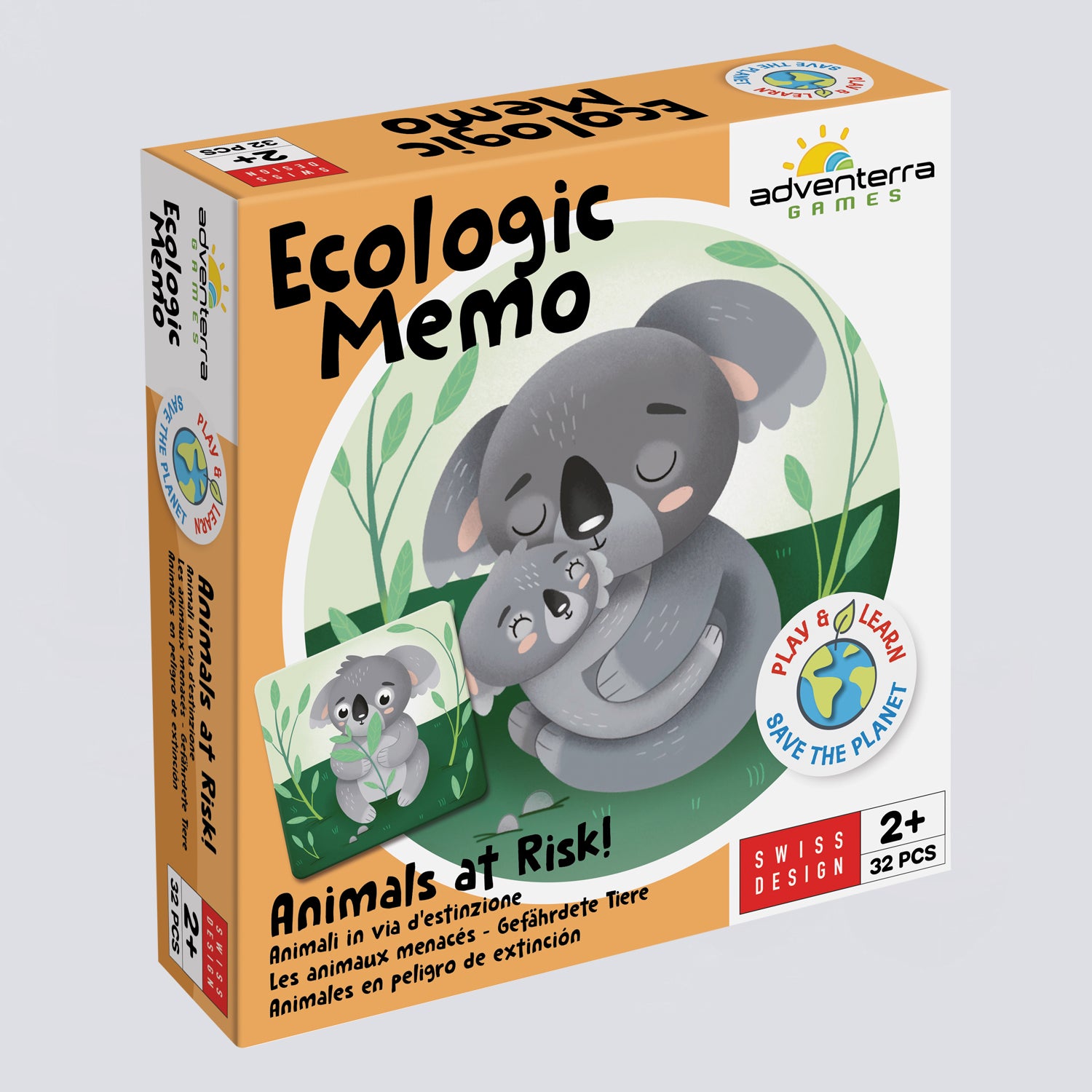 spielzeug bio Ecologic Memory - Gefährdete Tiere von Adventerra Games · Bio Spielzeug