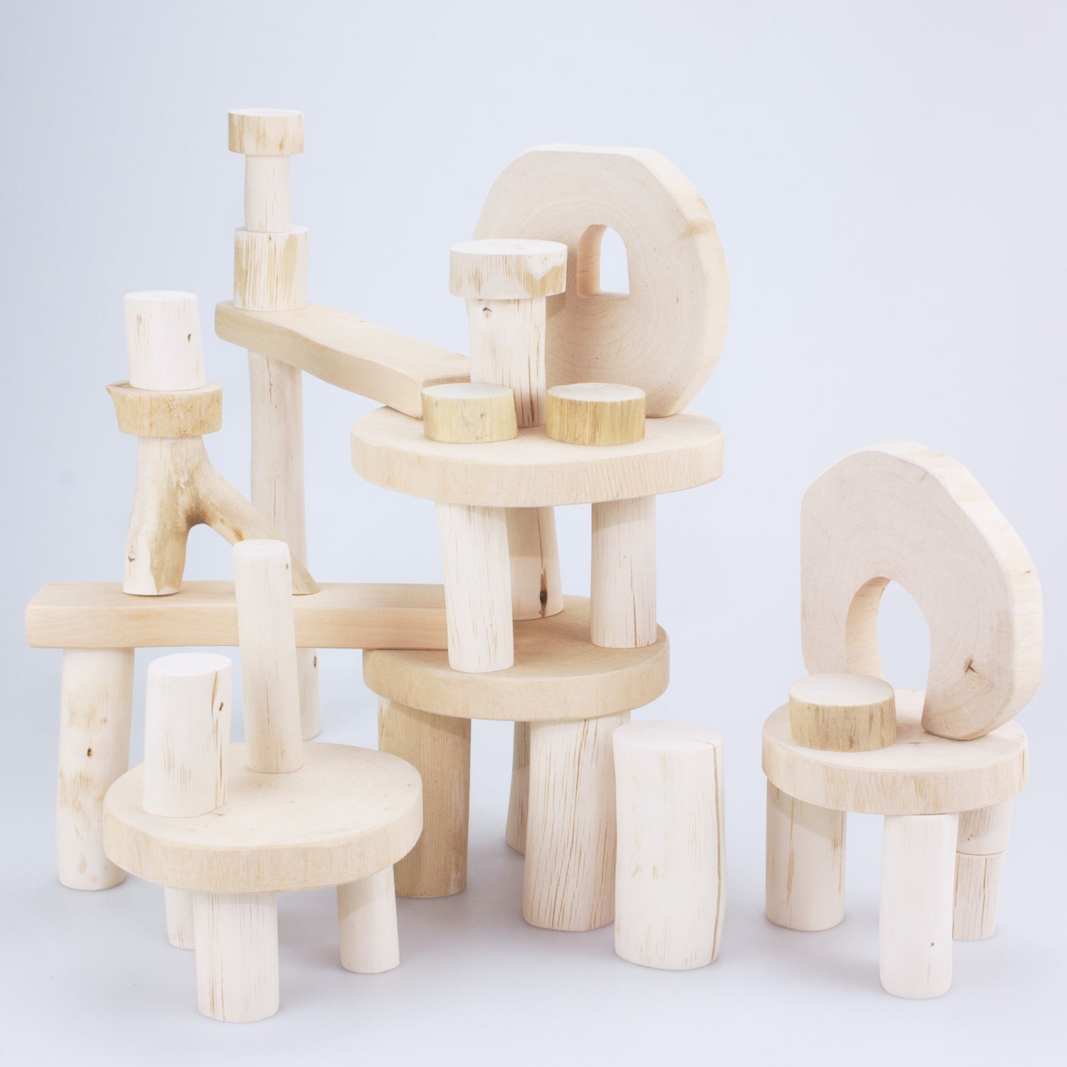 Natur Holzbausteine von Magic Wood · Bio Spielzeug