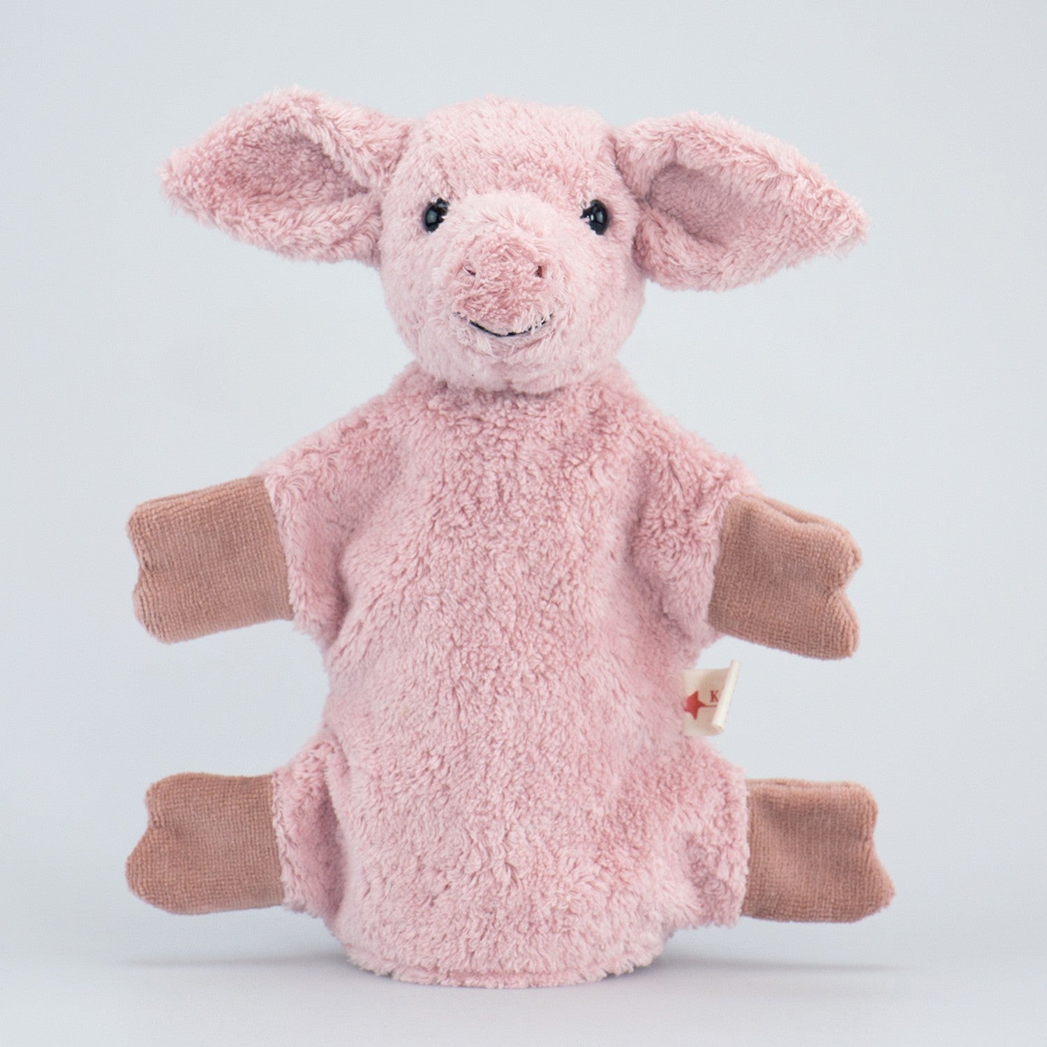 Handpuppe Schwein von Kallisto Stofftiere · Bio Spielzeug