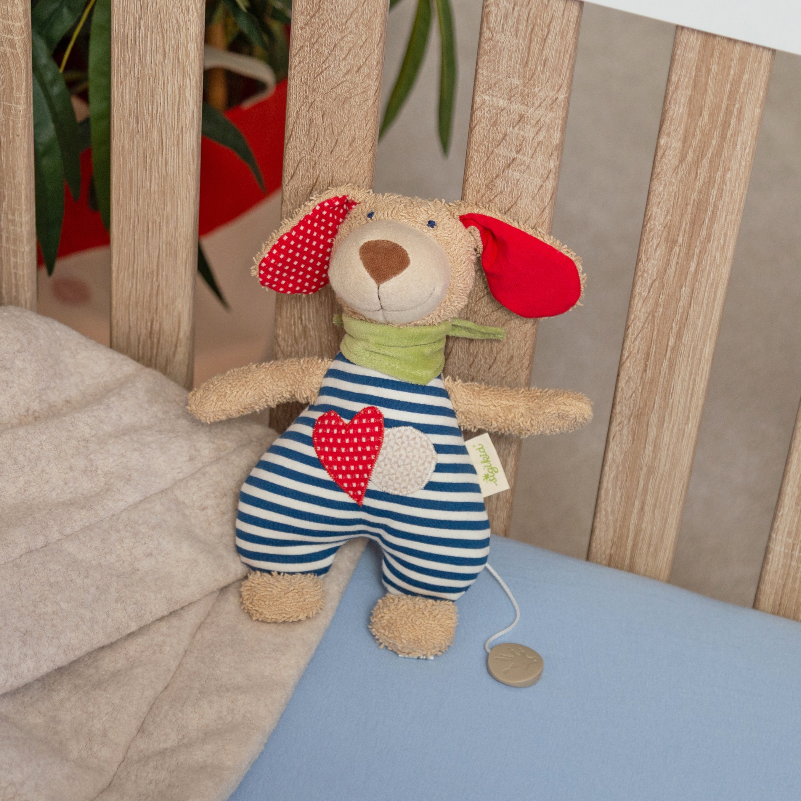 Bio-Spieluhr Hund im Kinderbett