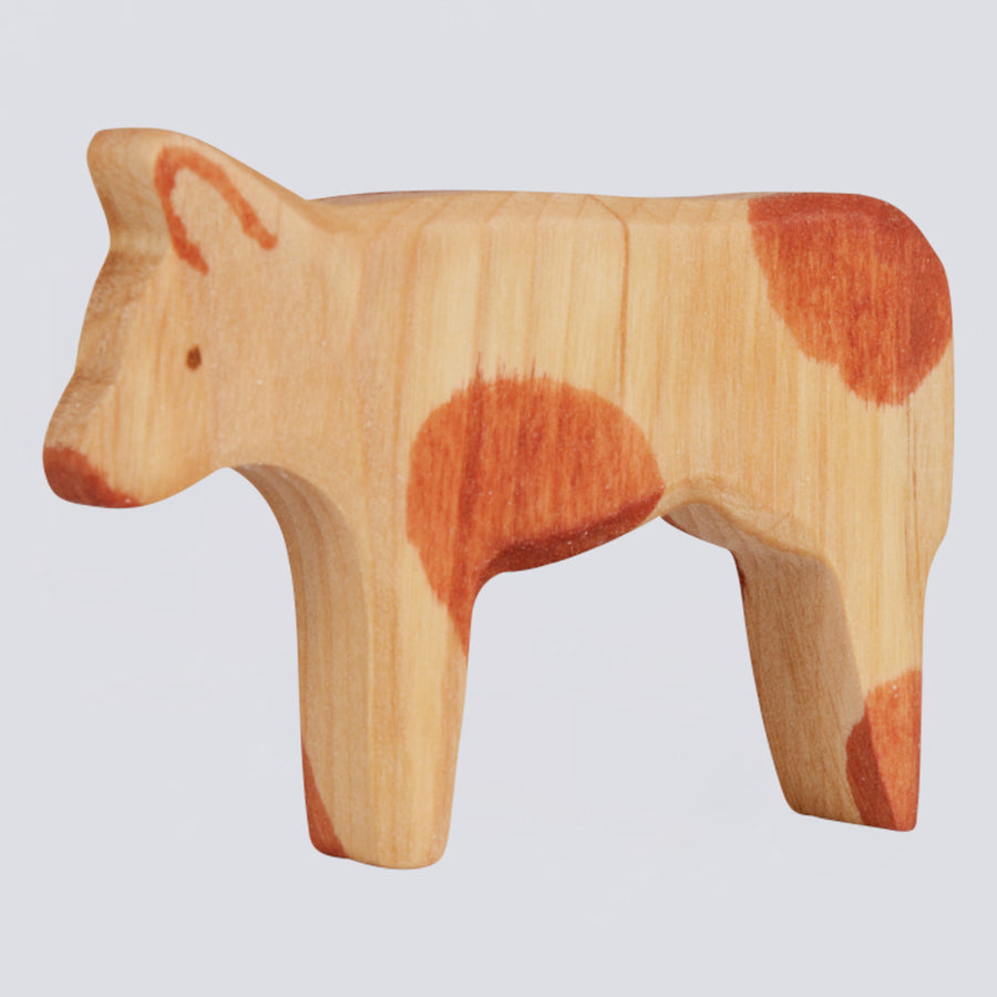 Holzfigur Kuh stehend