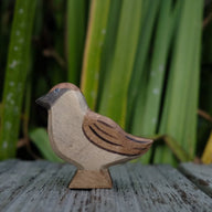 Holzwald Holzfigur Spatz