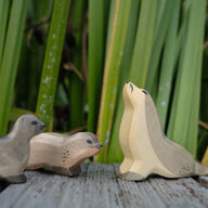 Holzwald Holzfigur Seehund