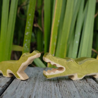 Holzwald Holzfigur Krokodil