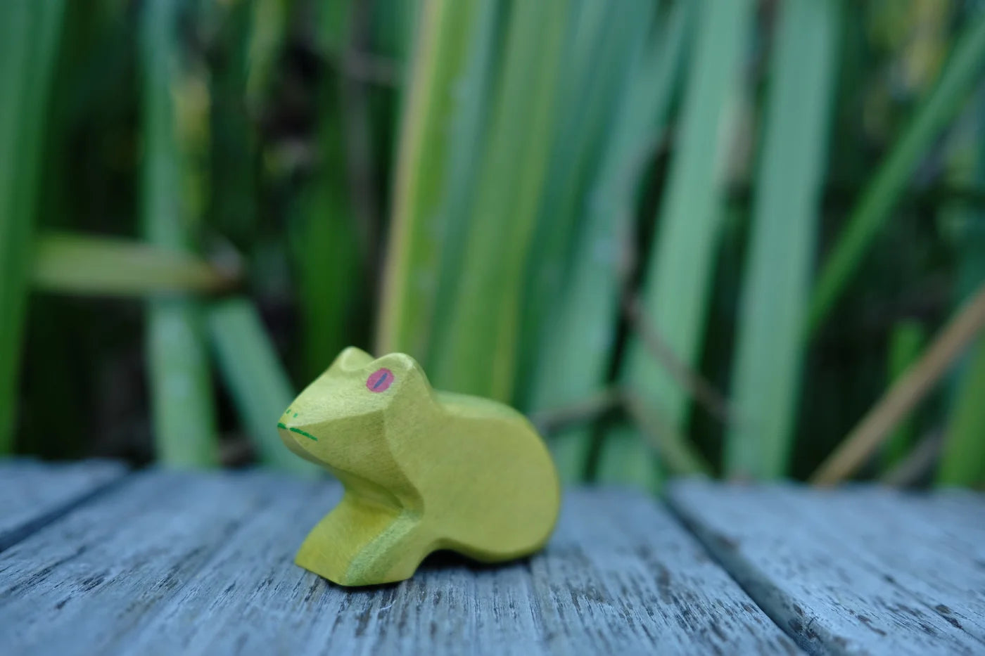 Holzwald Holzfigur Frosch