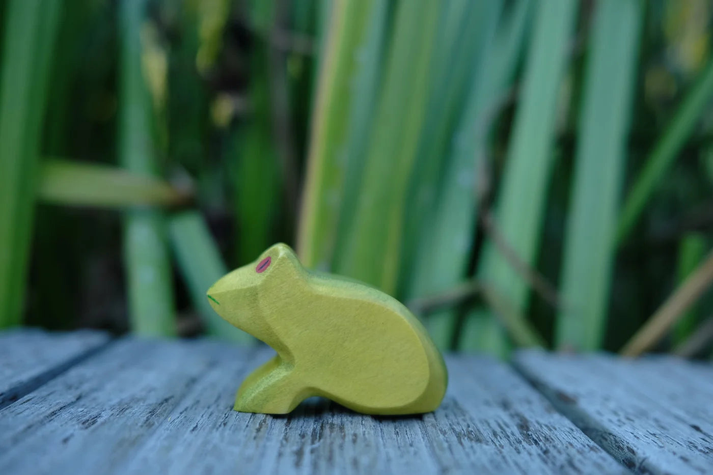 Holzwald Holzfigur Frosch