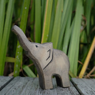 Holzwald Holzfigur Elefant klein