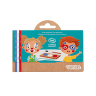 Schminkpalette für Kinder - 3 Farben, Clown & Harlekin