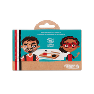 Schminkpalette für Kinder - 3 Farben, Pirat & Marienkäfer