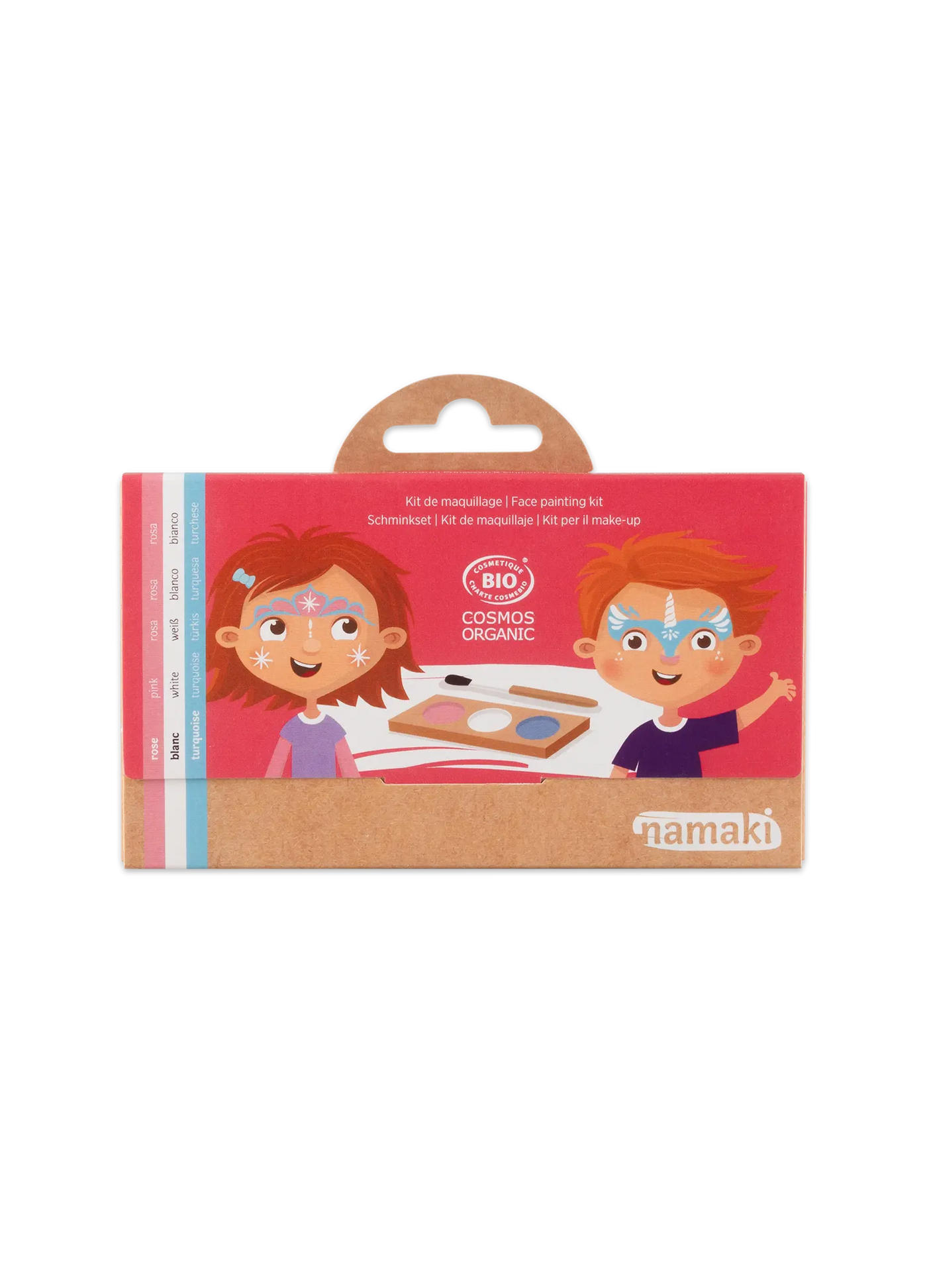 Schminkpalette für Kinder - 3 Farben, Prinzessin & Einhorn