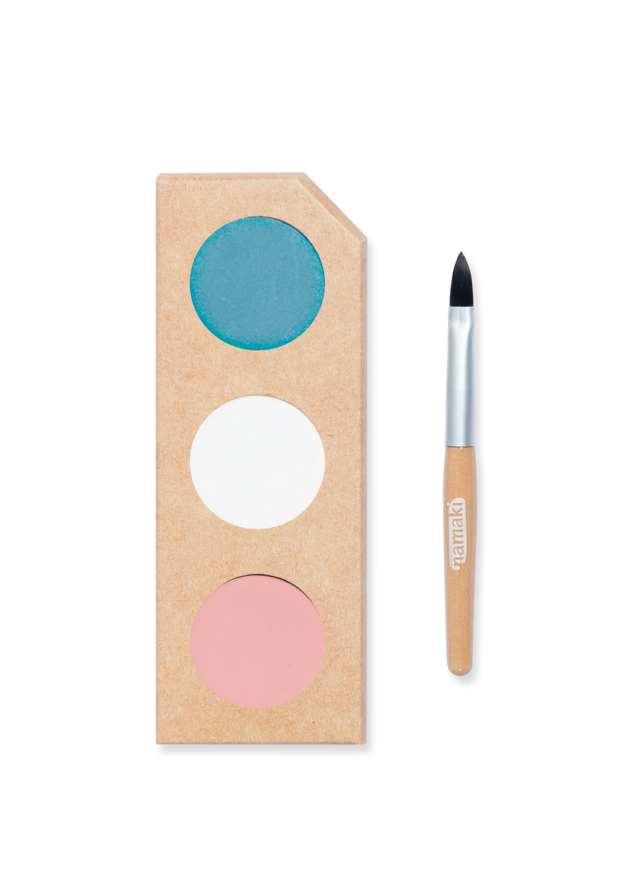 Schminkpalette für Kinder - 3 Farben, Prinzessin & Einhorn