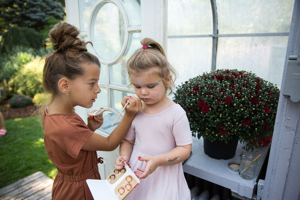Schminkpalette für Kinder - 3 Farben, Prinzessin & Einhorn