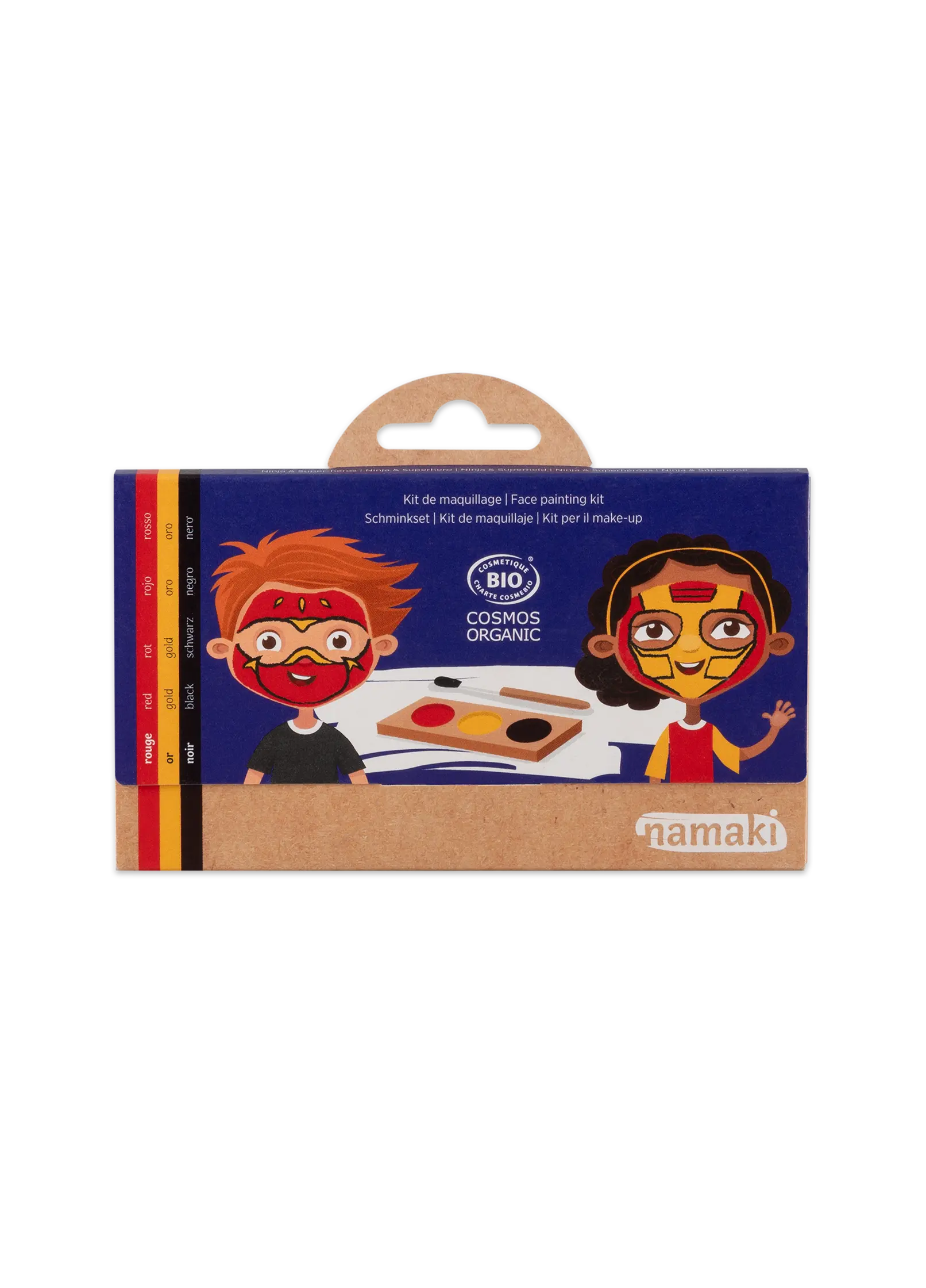 Schminkpalette für Kinder - 3 Farben, Ninja & Superheld