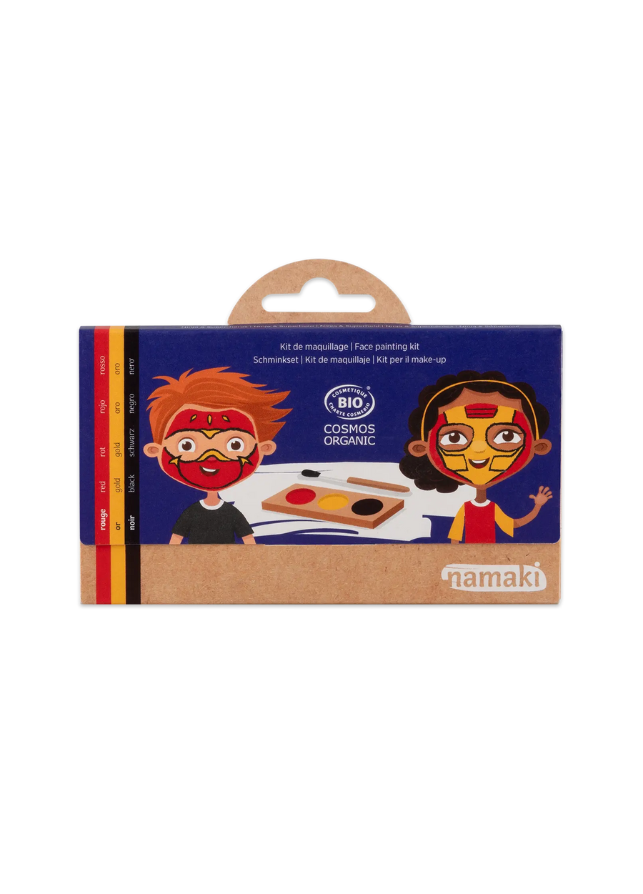 Schminkpalette für Kinder - 3 Farben, Ninja & Superheld