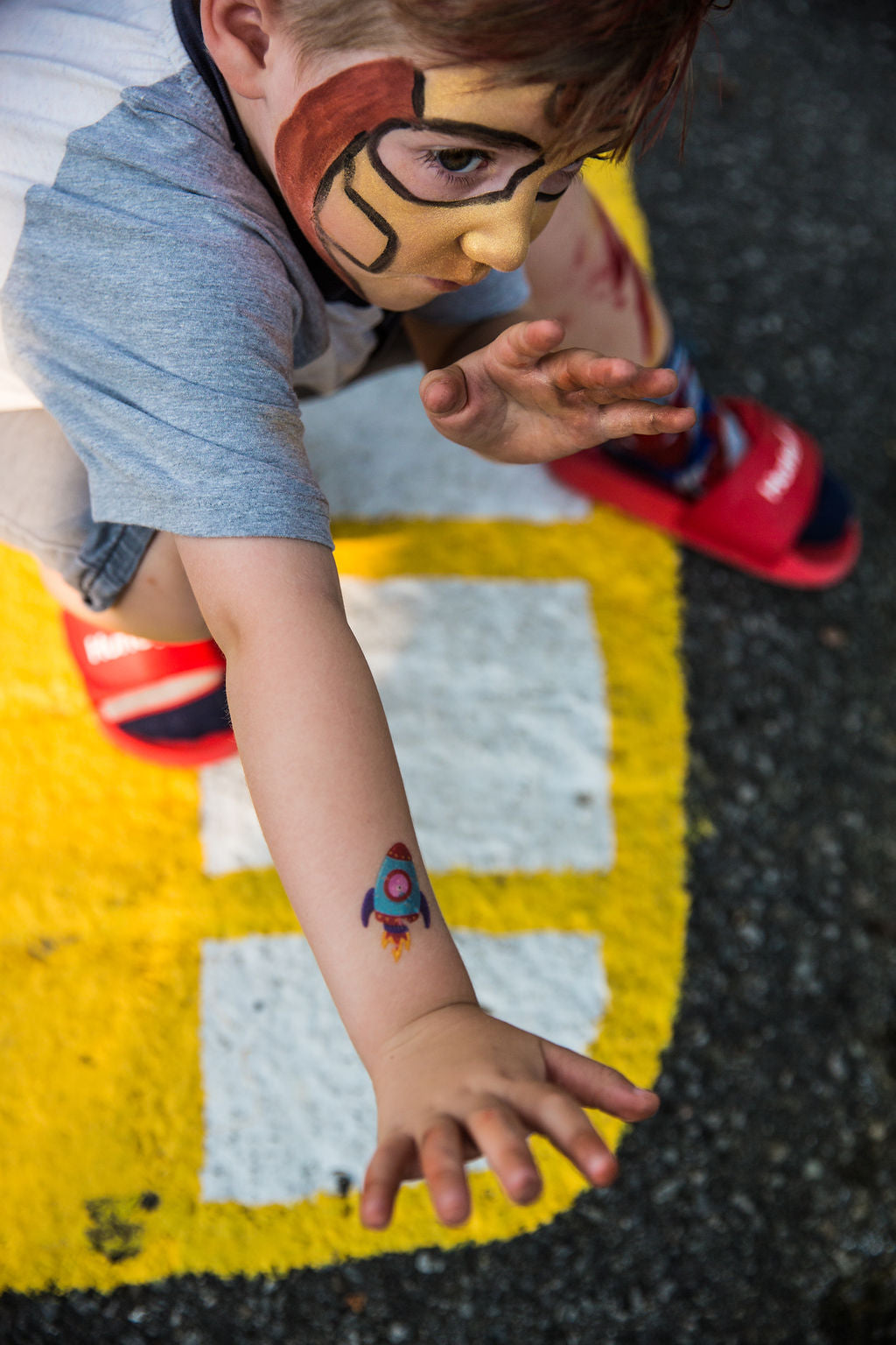 Schminkpalette für Kinder - 3 Farben, Ninja & Superheld