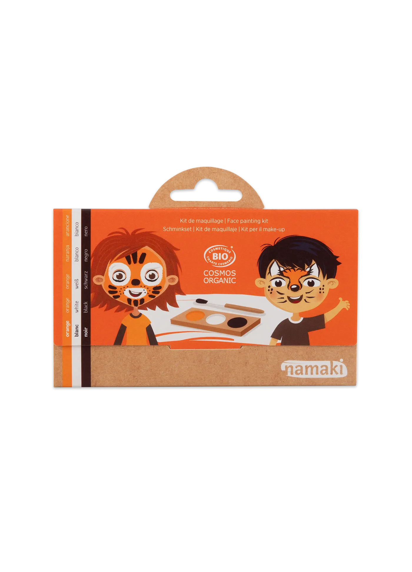 Schminkpalette für Kinder - 3 Farben, Tiger & Fuchs