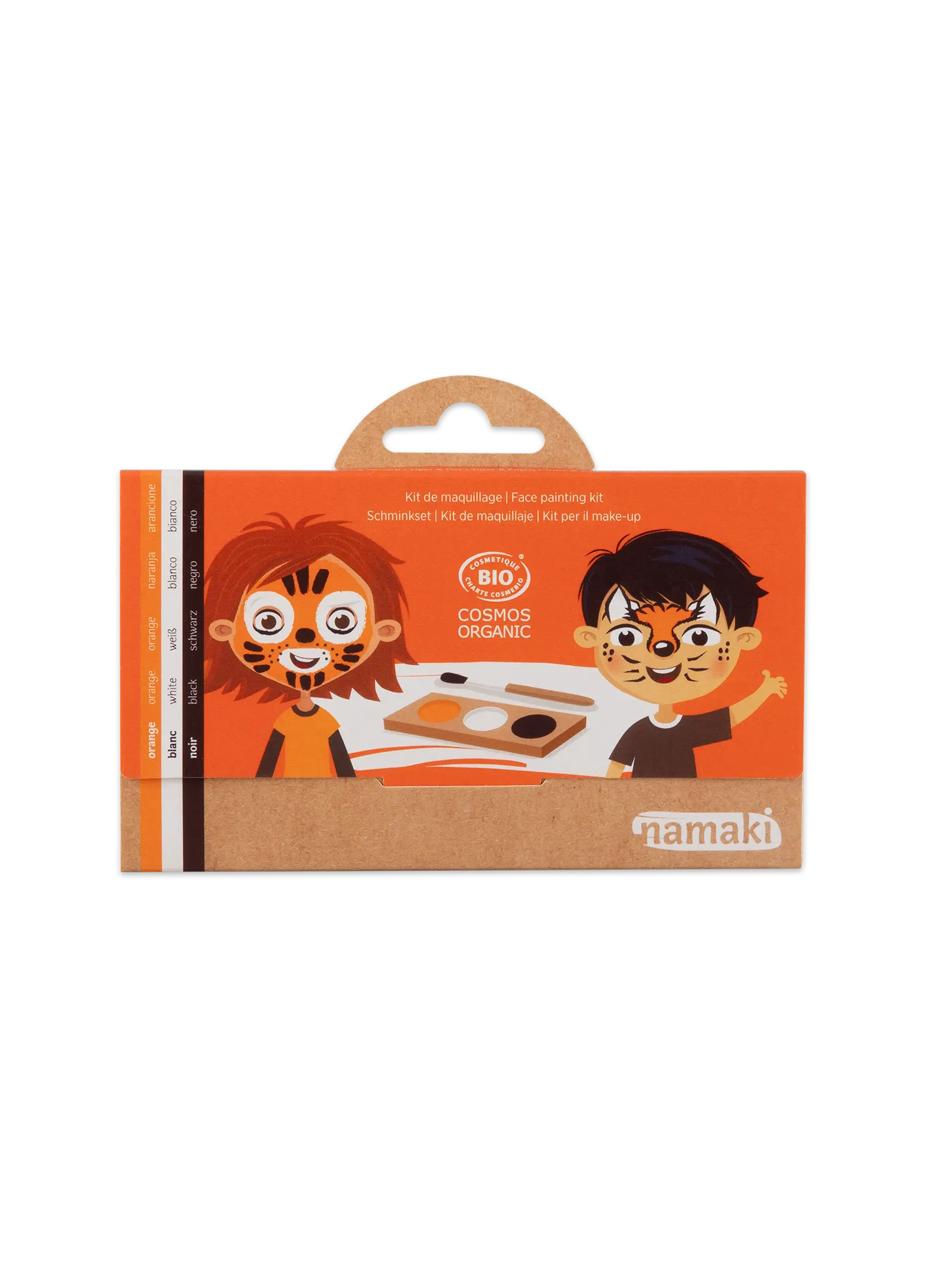 Schminkpalette für Kinder - 3 Farben, Tiger & Fuchs