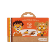 Schminkpalette für Kinder - 3 Farben, Löwe & Giraffe