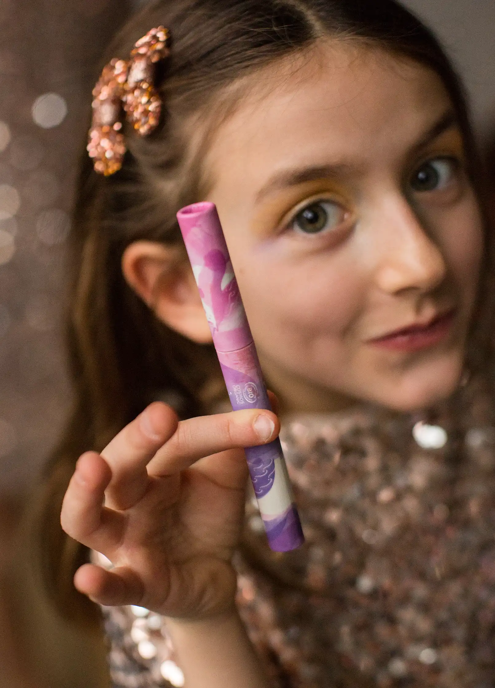 Haarmascara Doppel-Applikator - Rosa & Violett