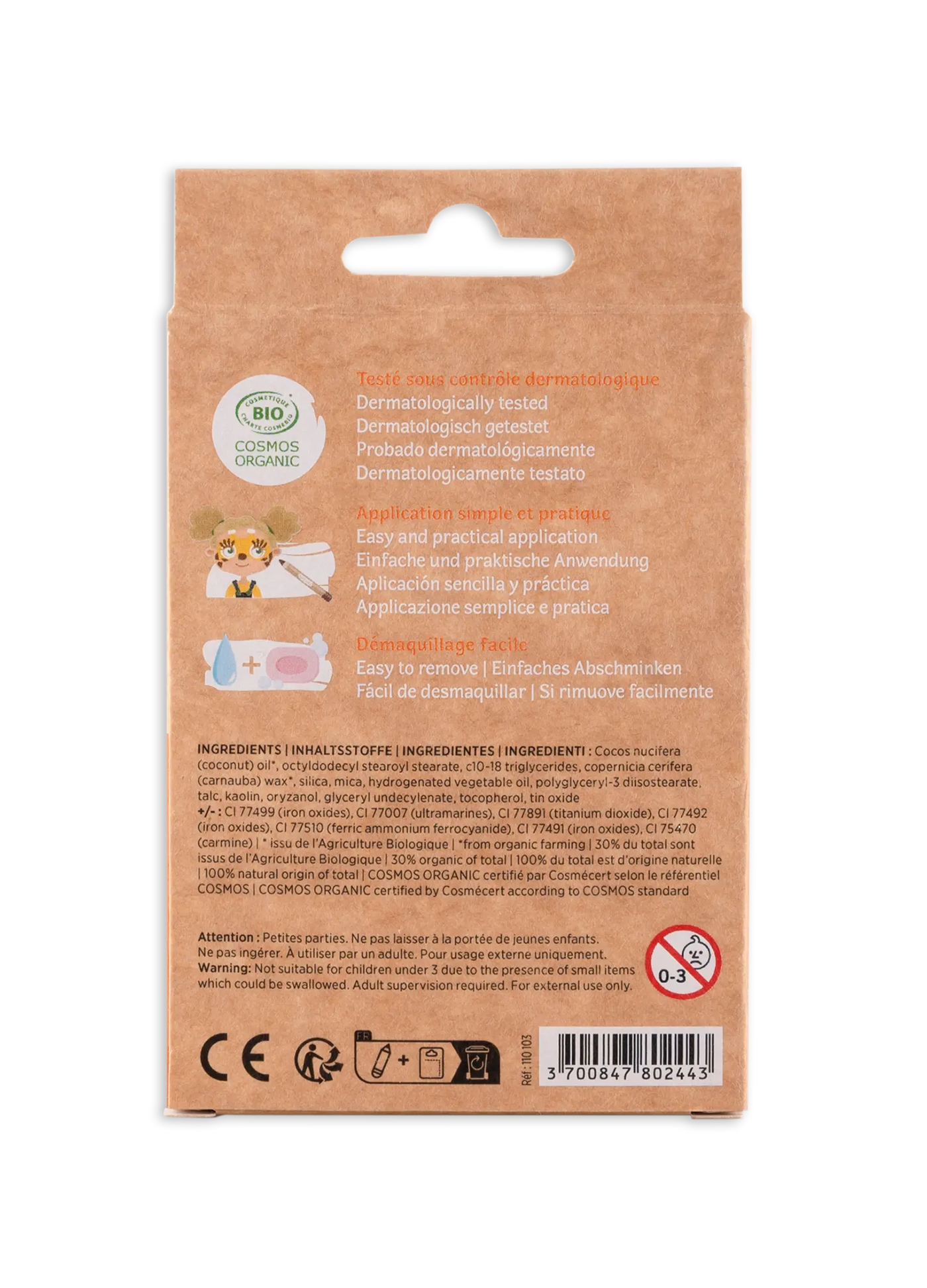 Schminkstifte für Kinder Jumbo Wilde Safari, 6 Farben