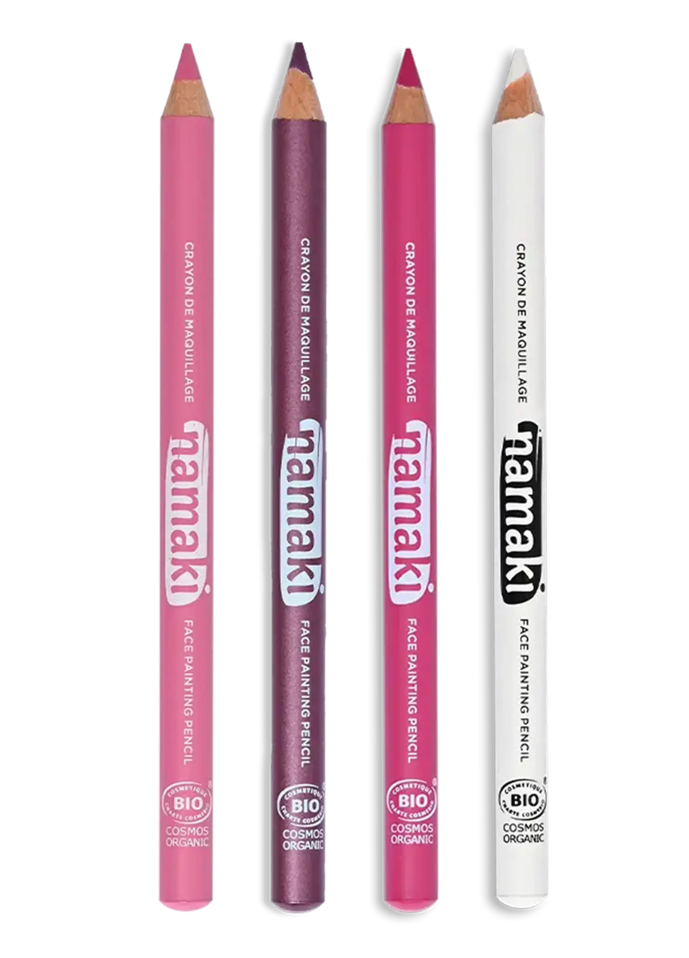 Feine Schminkstifte für Kinder - Violett, Fuchsia, Rosa, Weiß