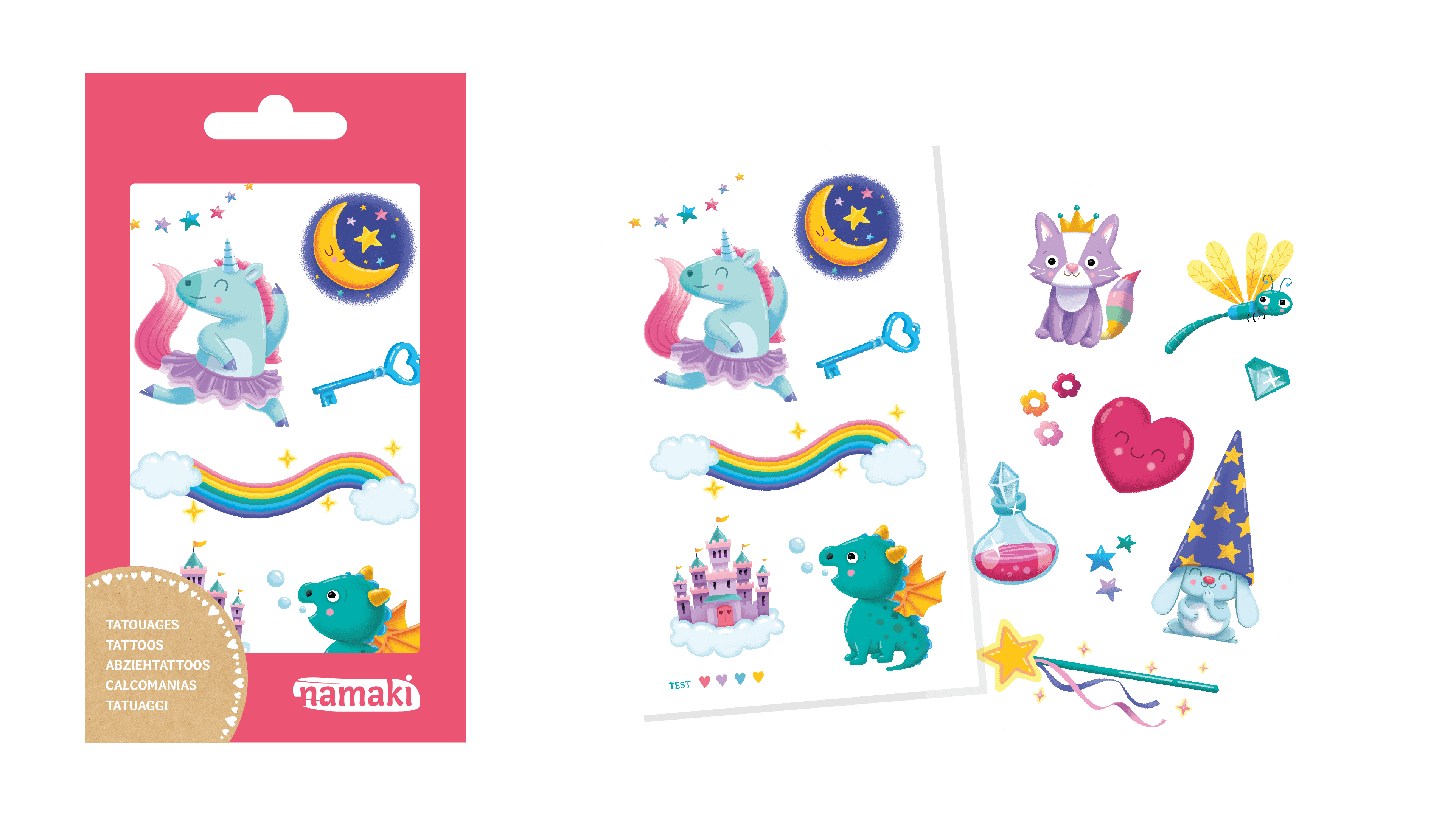 Kindertattoos - Verzauberte Welten