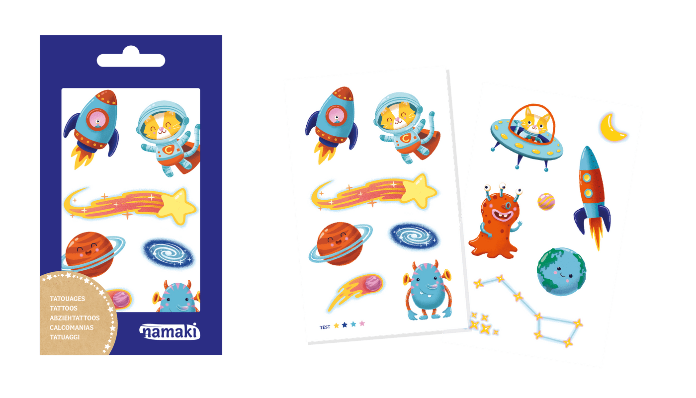 Kindertattoos - Intergalaktische Welten