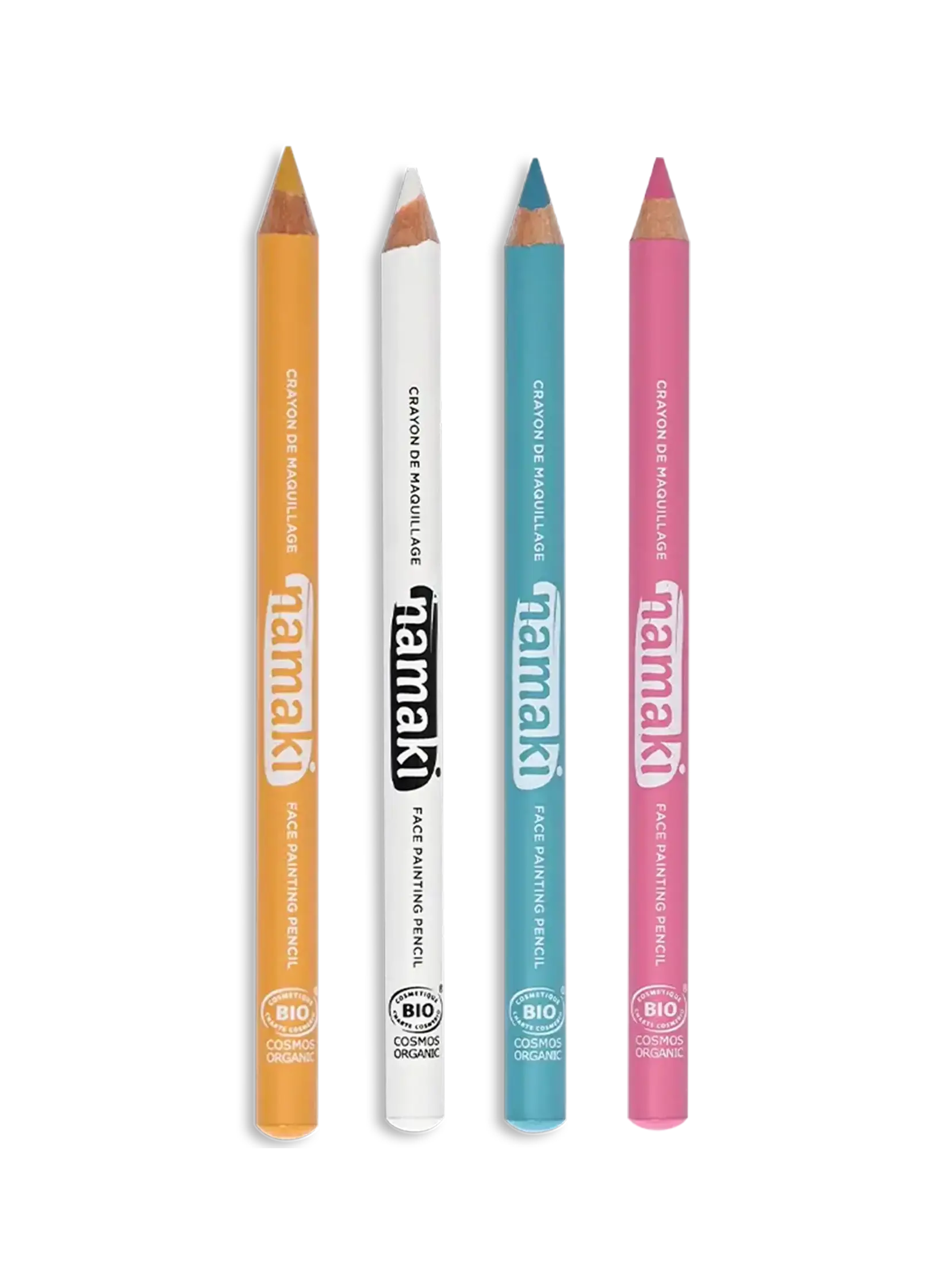 Feine Schminkstifte für Kinder - Gelb, Rosa, Türkis, Weiß