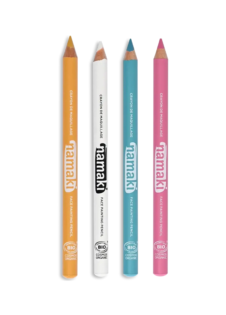 Feine Schminkstifte für Kinder - Gelb, Rosa, Türkis, Weiß