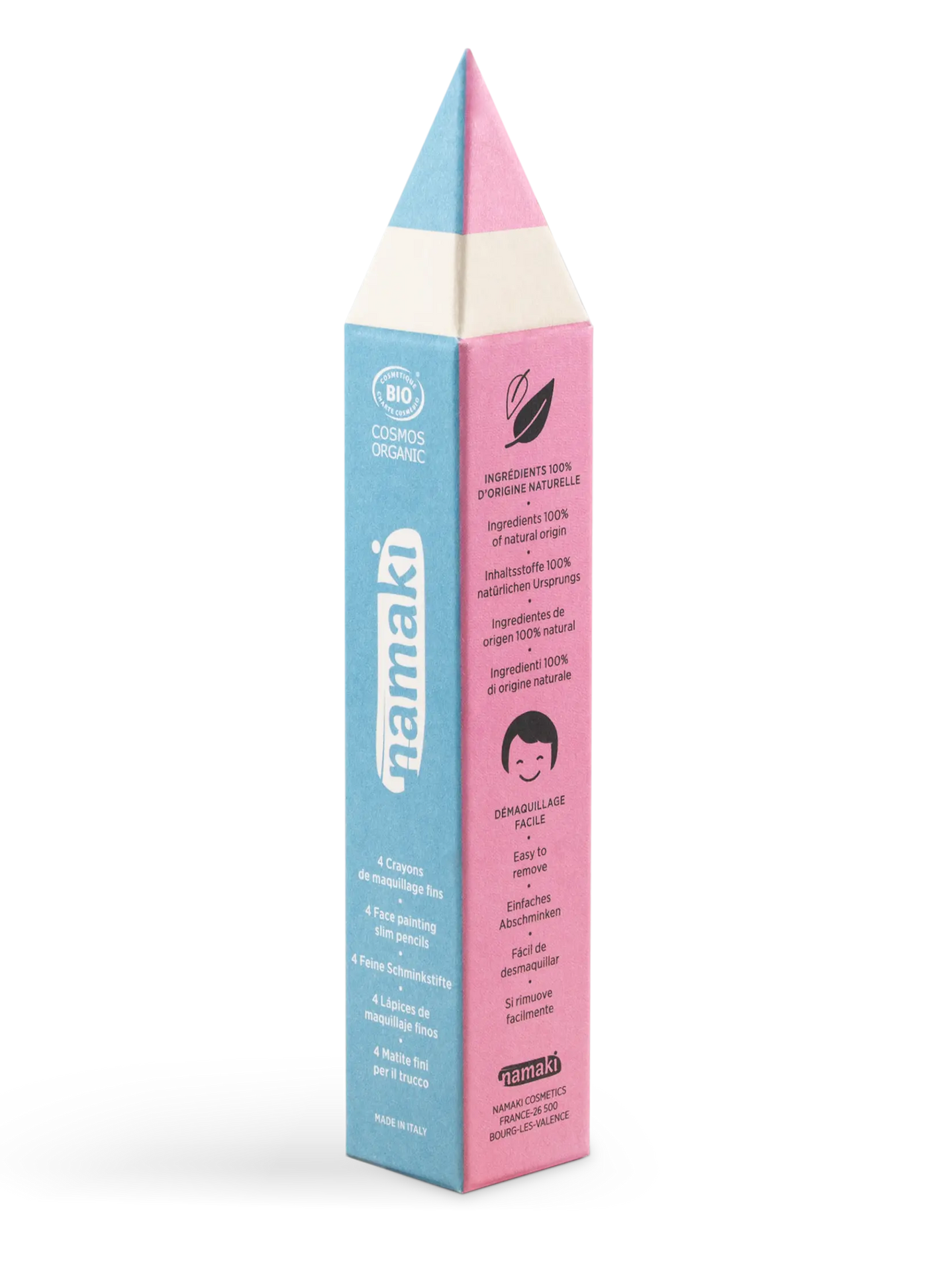 Feine Schminkstifte für Kinder - Gelb, Rosa, Türkis, Weiß