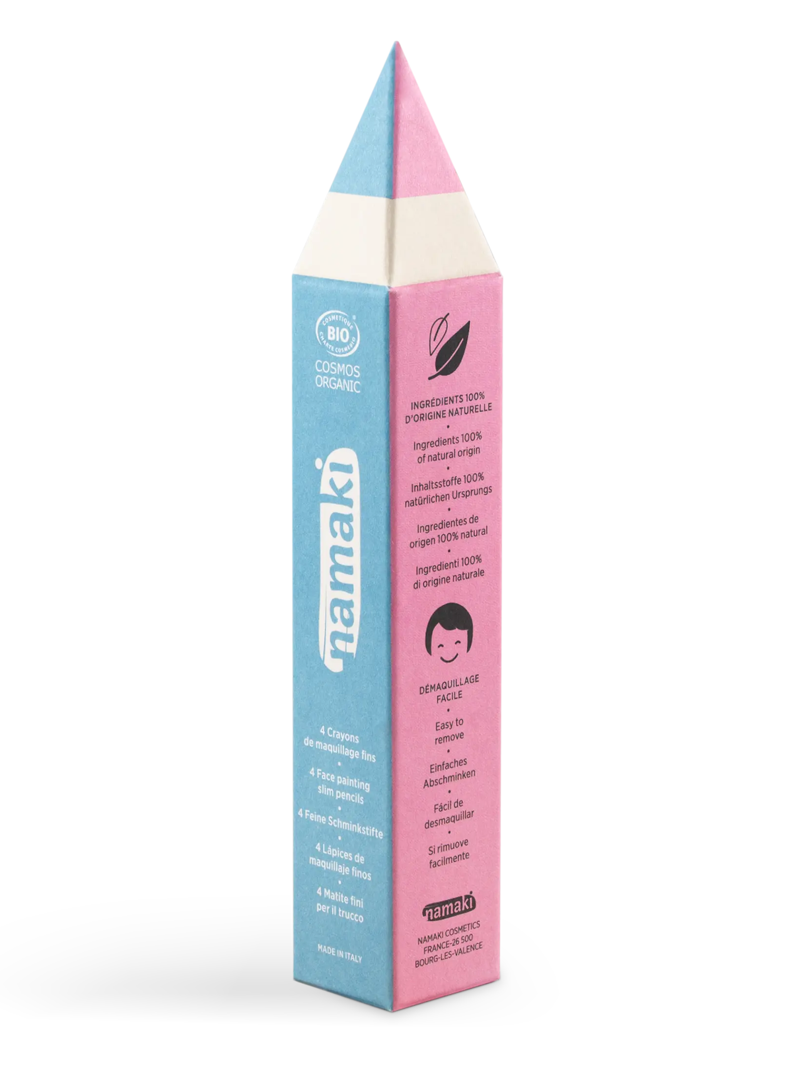 Feine Schminkstifte für Kinder - Gelb, Rosa, Türkis, Weiß