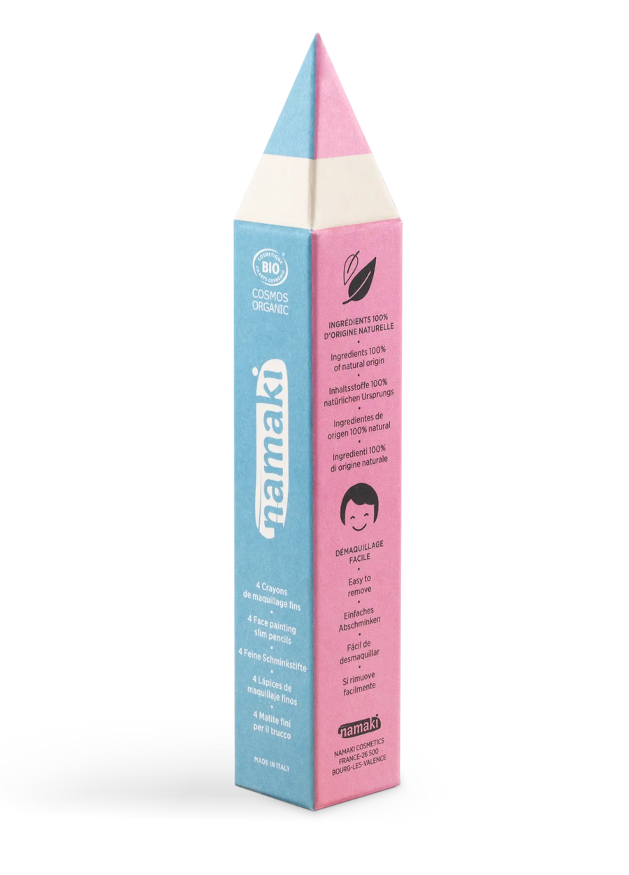 Feine Schminkstifte für Kinder - Gelb, Rosa, Türkis, Weiß