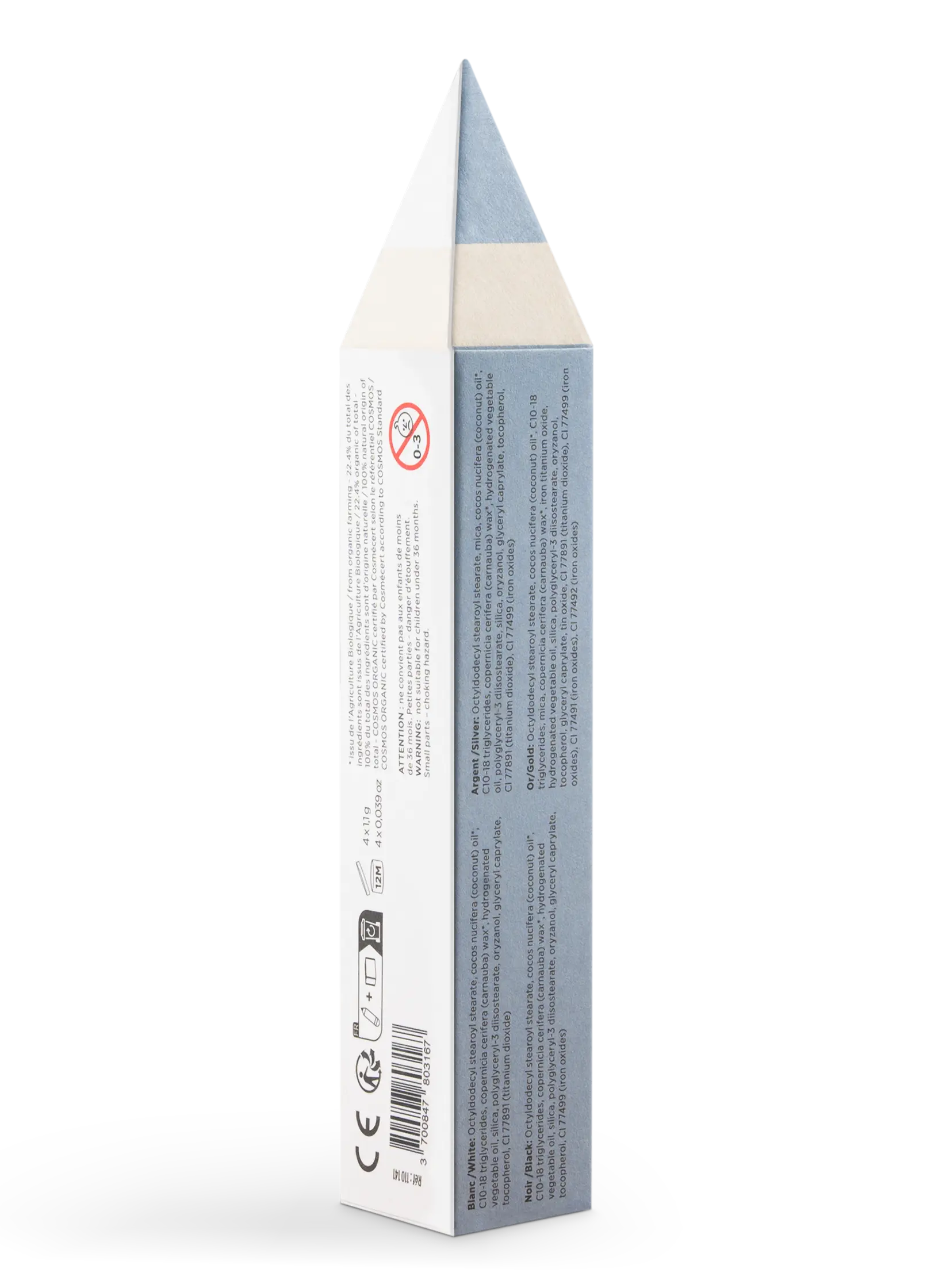 Feine Schminkstifte für Kinder - Gold, Silber, Schwarz, Weiß