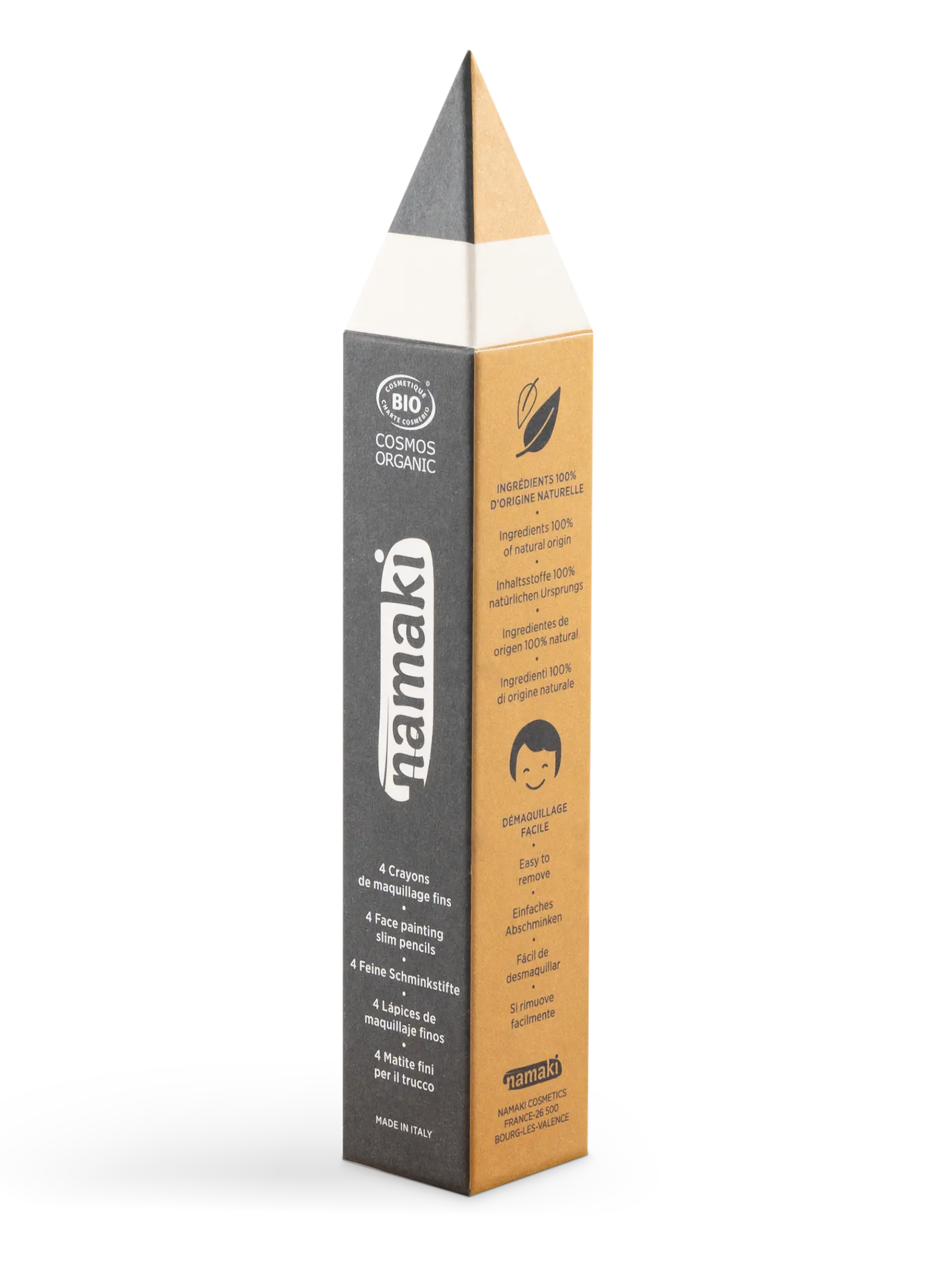 Feine Schminkstifte für Kinder - Gold, Silber, Schwarz, Weiß