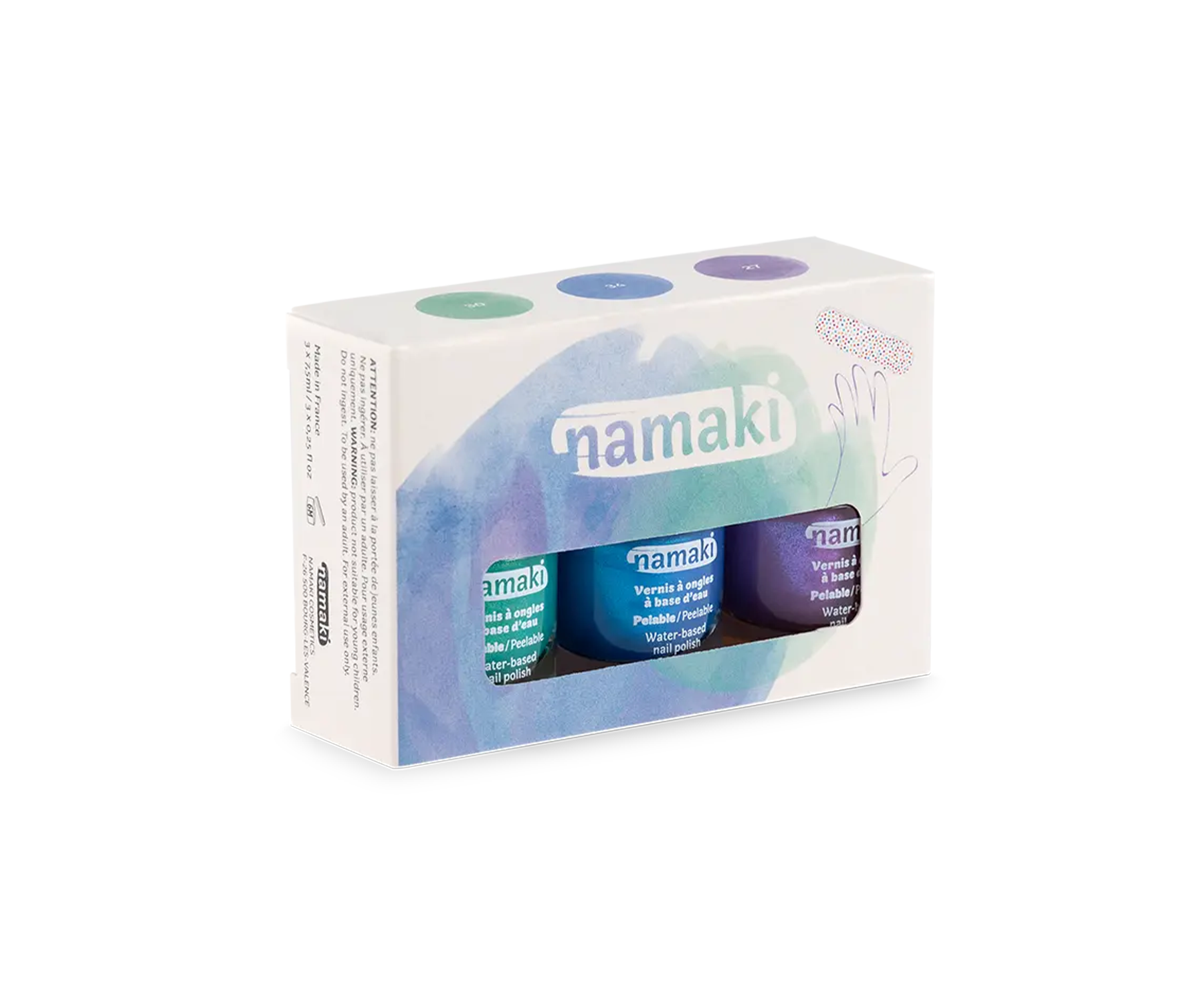 Kindernagellack 3er Set - Polarlicht