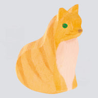Ostheimer Holzfigur Katze sitzend