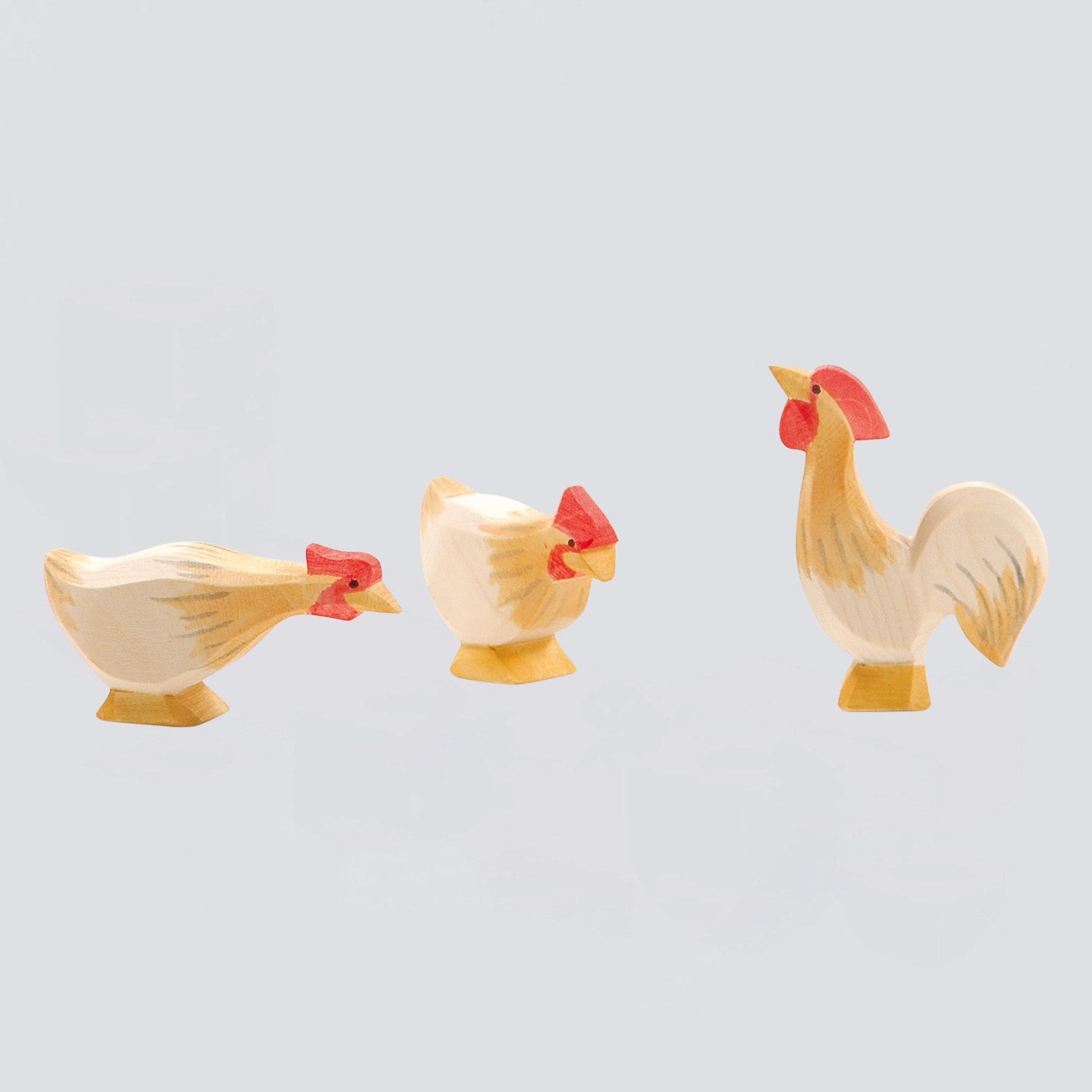 Ostheimer Holzhuhn Weiß – Handbemalte Holzfigur, 5,5 Cm Hoch – Für Kinder Ab 3 Jahren