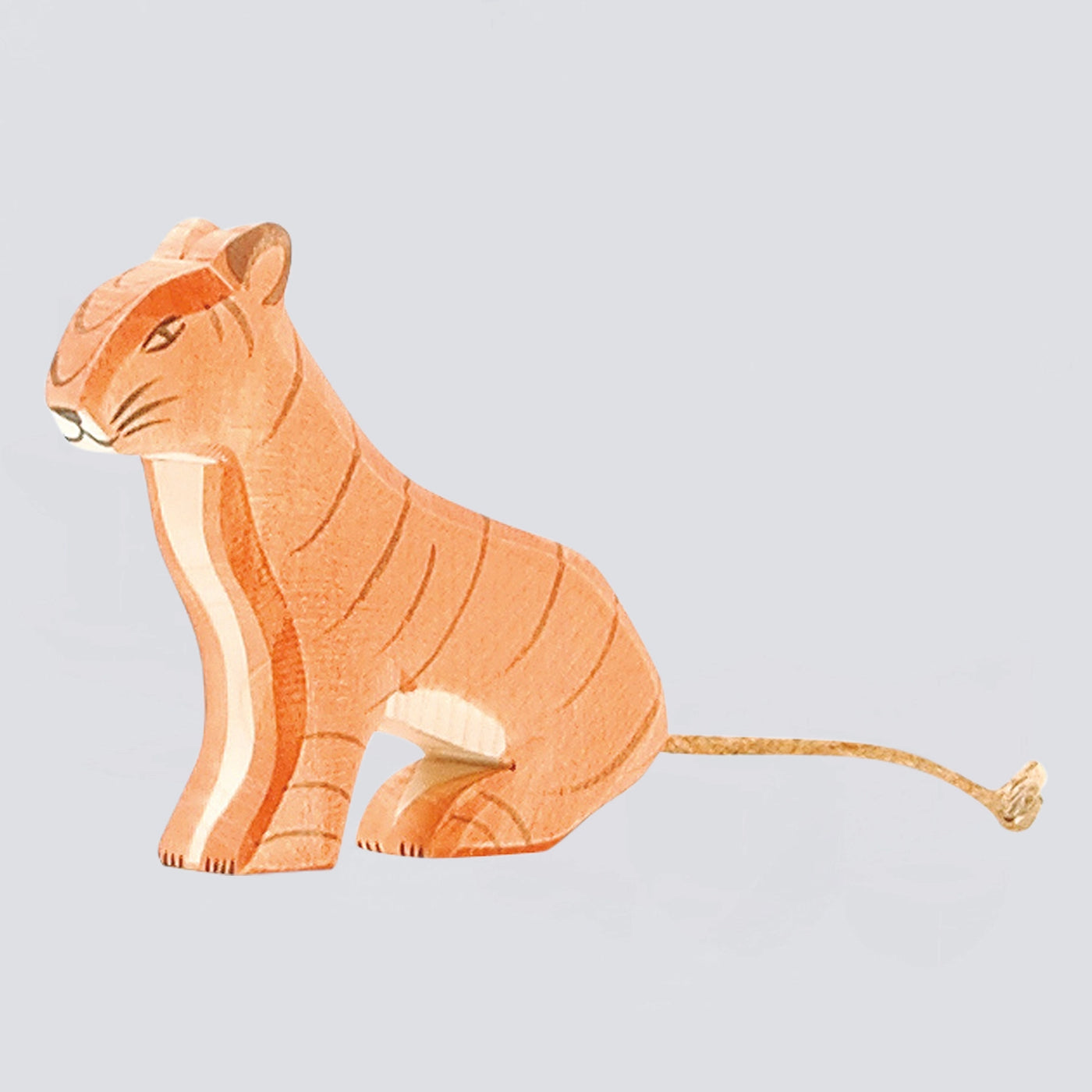 Ostheimer Holzfigur Tiger sitzend