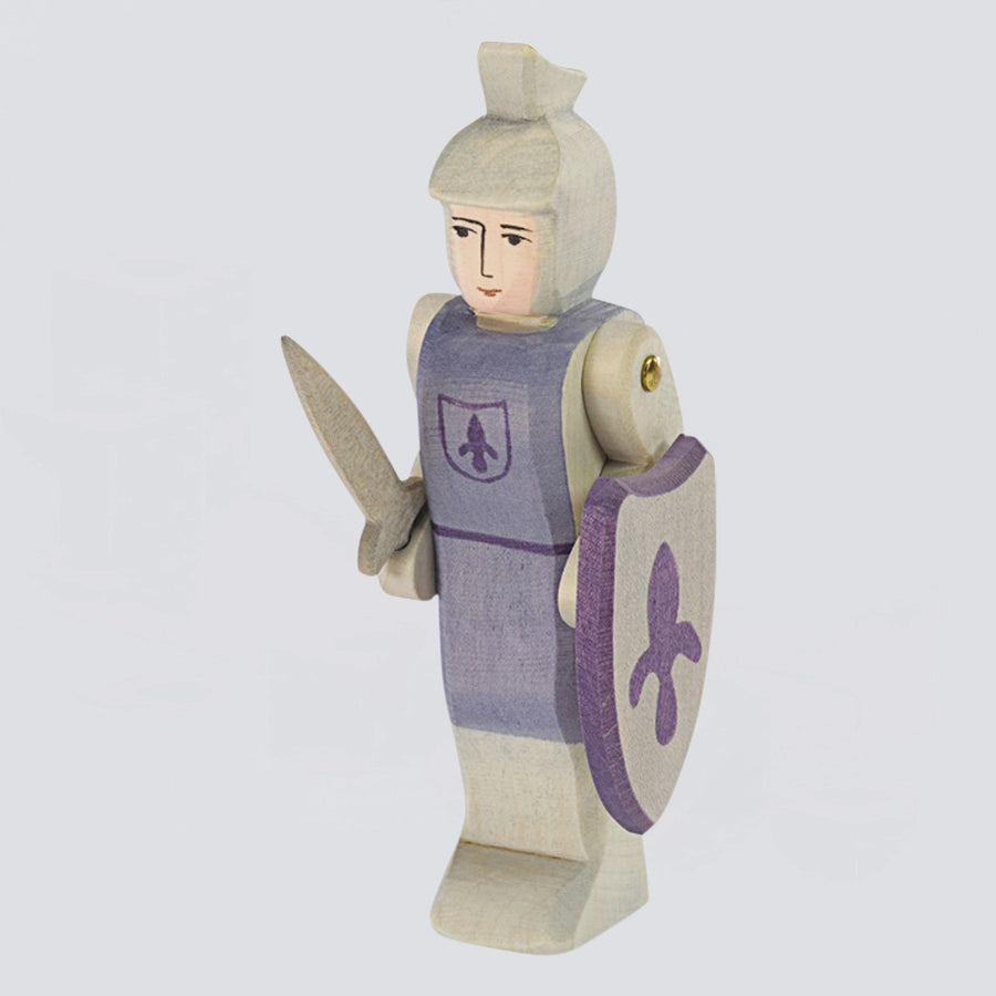 Ostheimer Holzfigur Ritter stehend blau