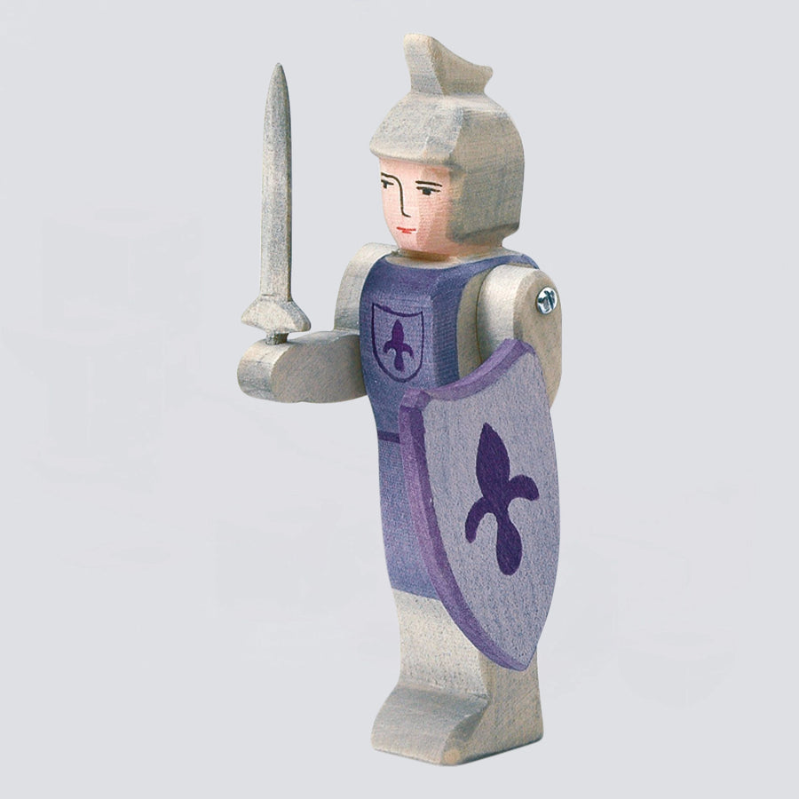 Ostheimer Holzfigur Ritter stehend blau