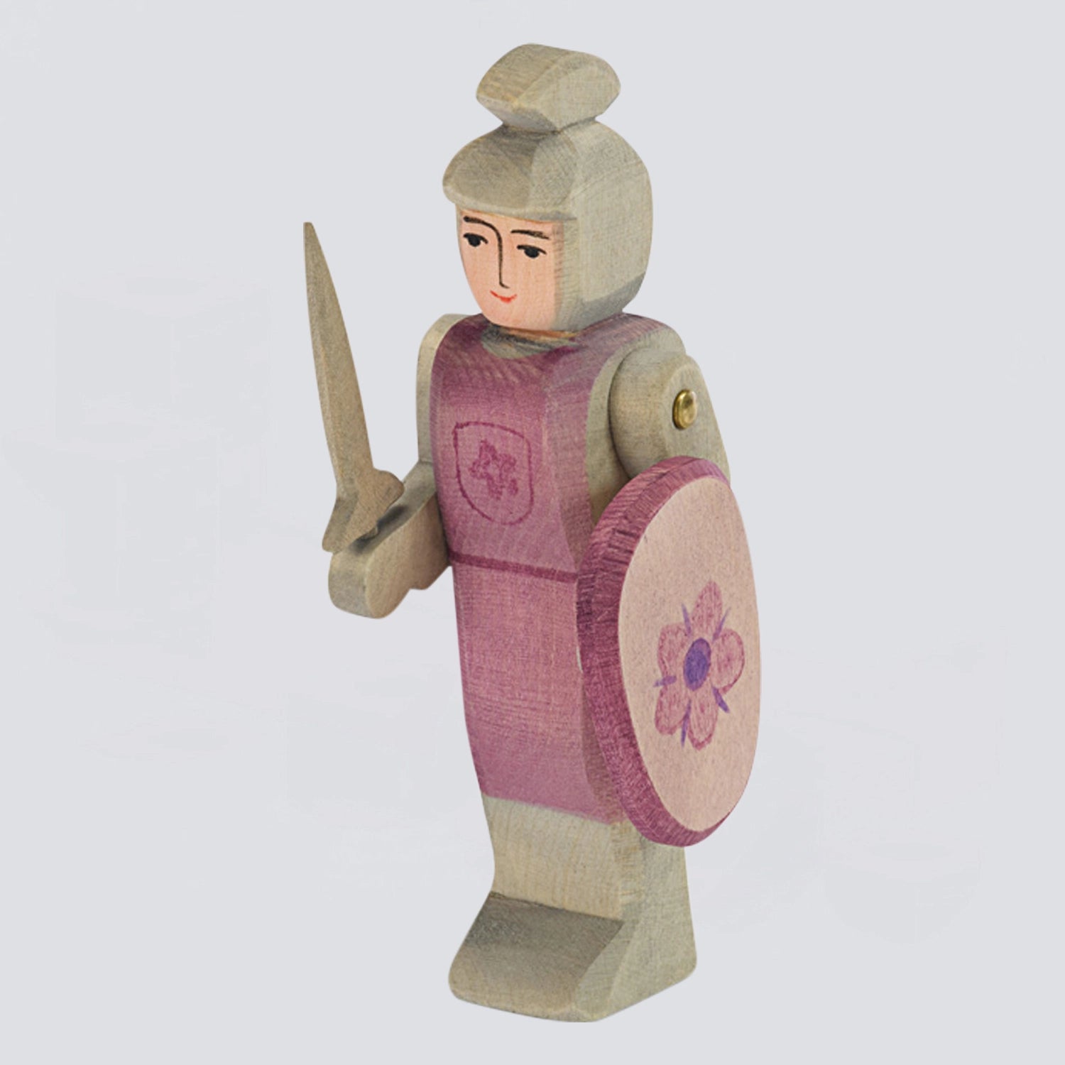 Ostheimer Holzfigur Ritter stehend rot