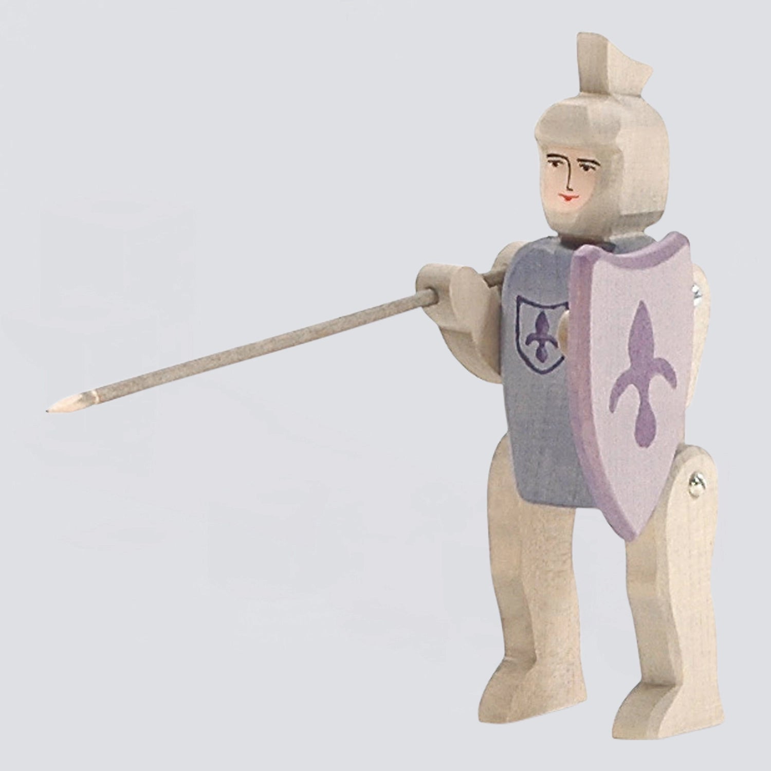 Ostheimer Holzfigur Ritter reitend blau