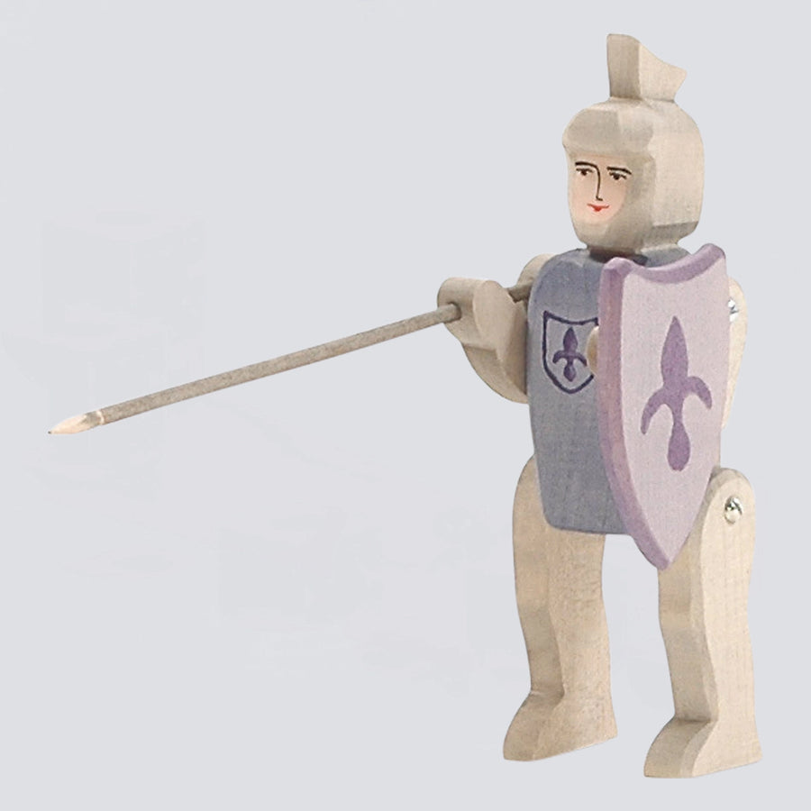Ostheimer Holzfigur Ritter reitend blau