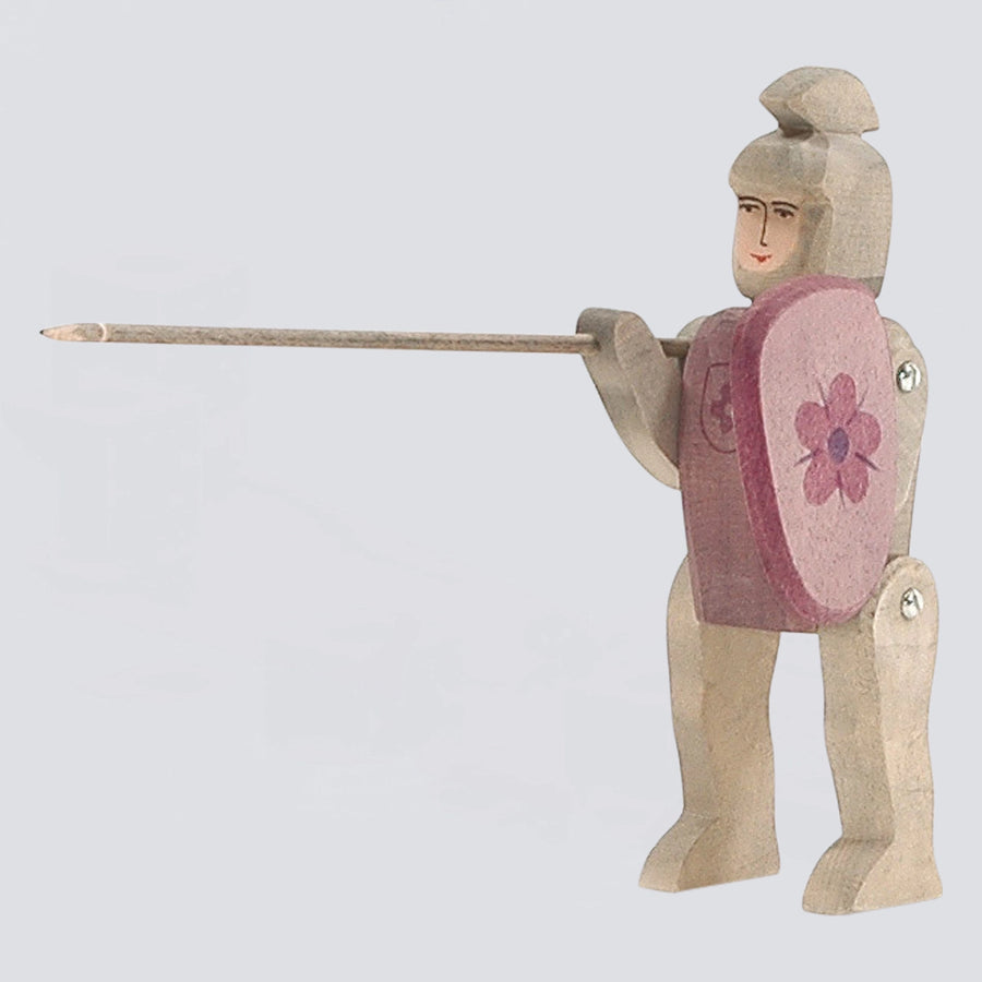 Ostheimer Holzfigur Ritter reitend rot