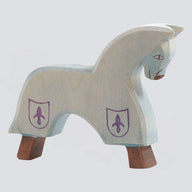 Ostheimer Holzfigur Turnierpferd blau