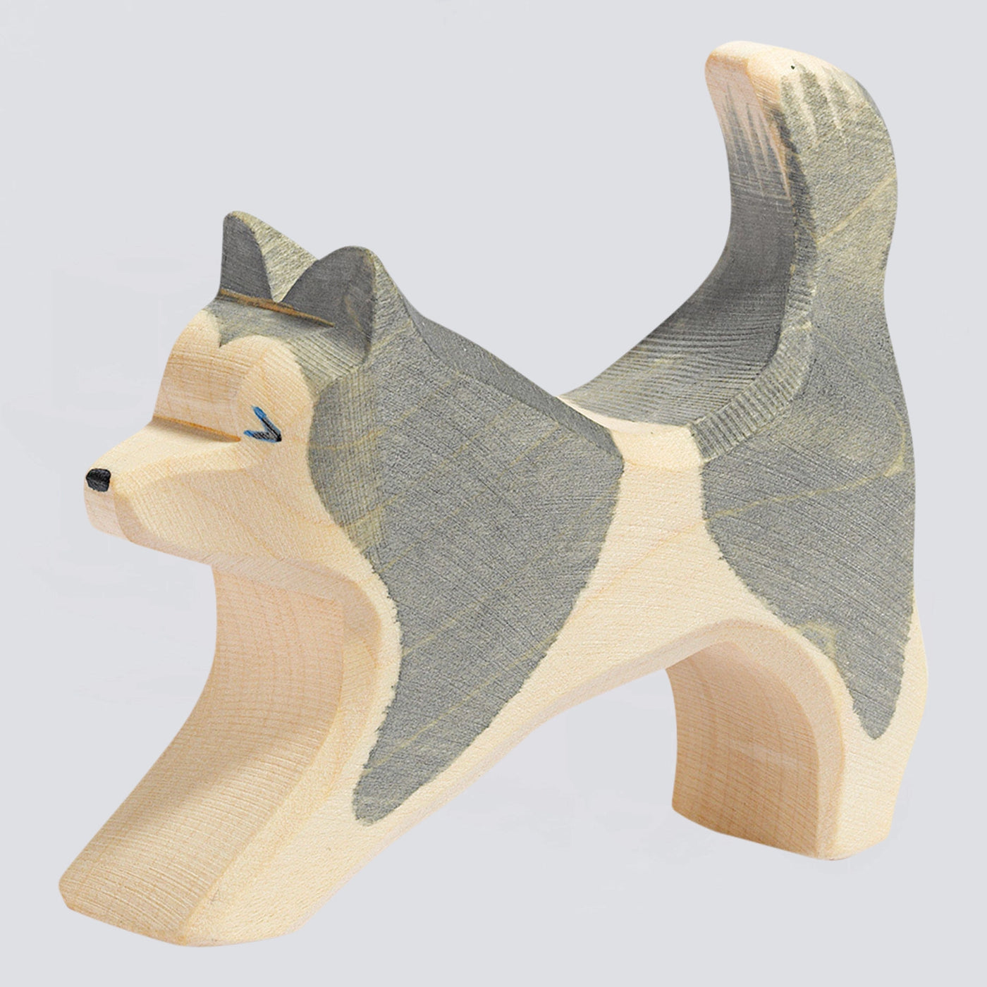 Ostheimer Holzfigur Schlittenhund laufend