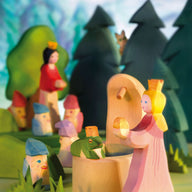 Ostheimer Holzfigur Prinzessin für Froschkönig