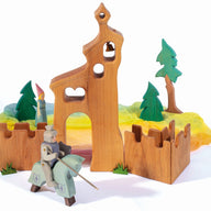 Ostheimer Holzfigur Ritter reitend blau