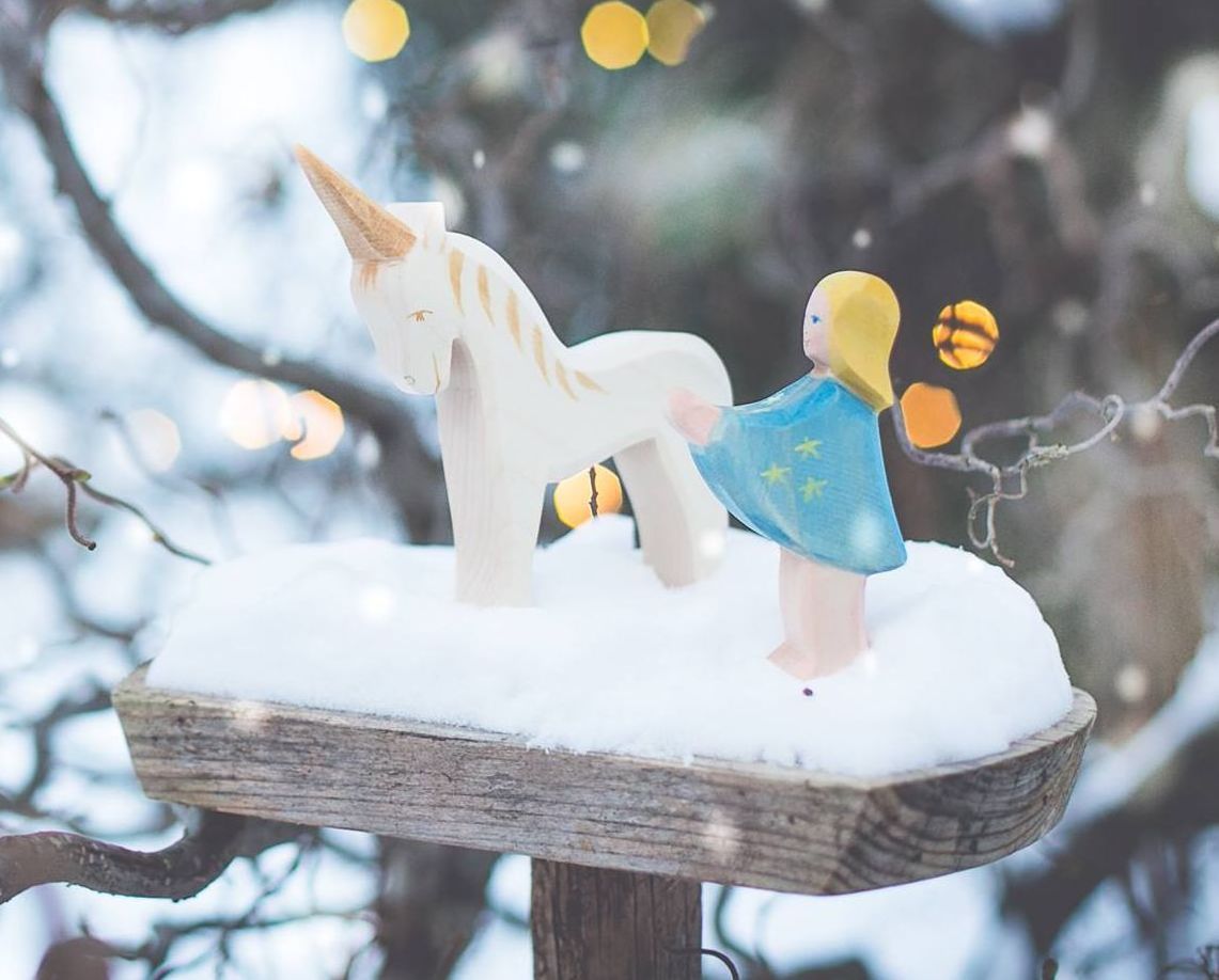 Ostheimer Holzfigur Einhorn