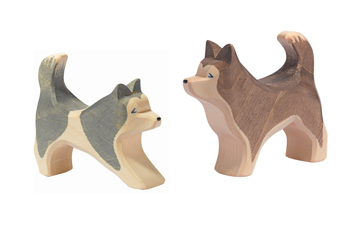 Ostheimer Holzfigur Schlittenhund laufend
